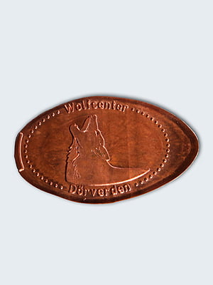 Wolfcenter, Onlineshop, Souvenirs, Prägemünzen, heulender Wolf