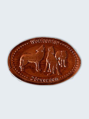 Wolfcenter, Onlineshop, Souvenirs, Prägemünzen, Rudel, Wolf, heulend