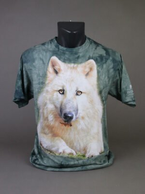 Wolfcenter, Onlineshop, Bekleidung, T-Shirts, Wolf, grün/grau