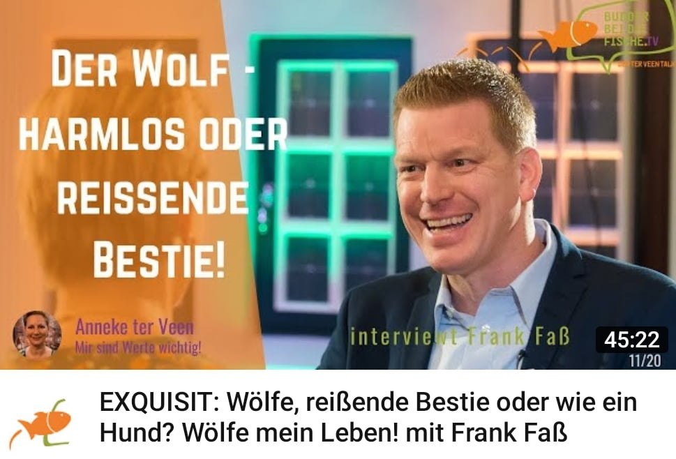 Wolfcenter Dörveden, Frank Fass, Talkshow Budder bei die Fische, live, Interview, Wölfe, Anneke ter Veen