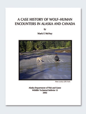 Wolfcenter Woelfe Zoo Wildpark Tiergehege Frank Fass Studie A Case History of Wolf Human Encounters in Alaska and Canada Report Untersuchungsbericht